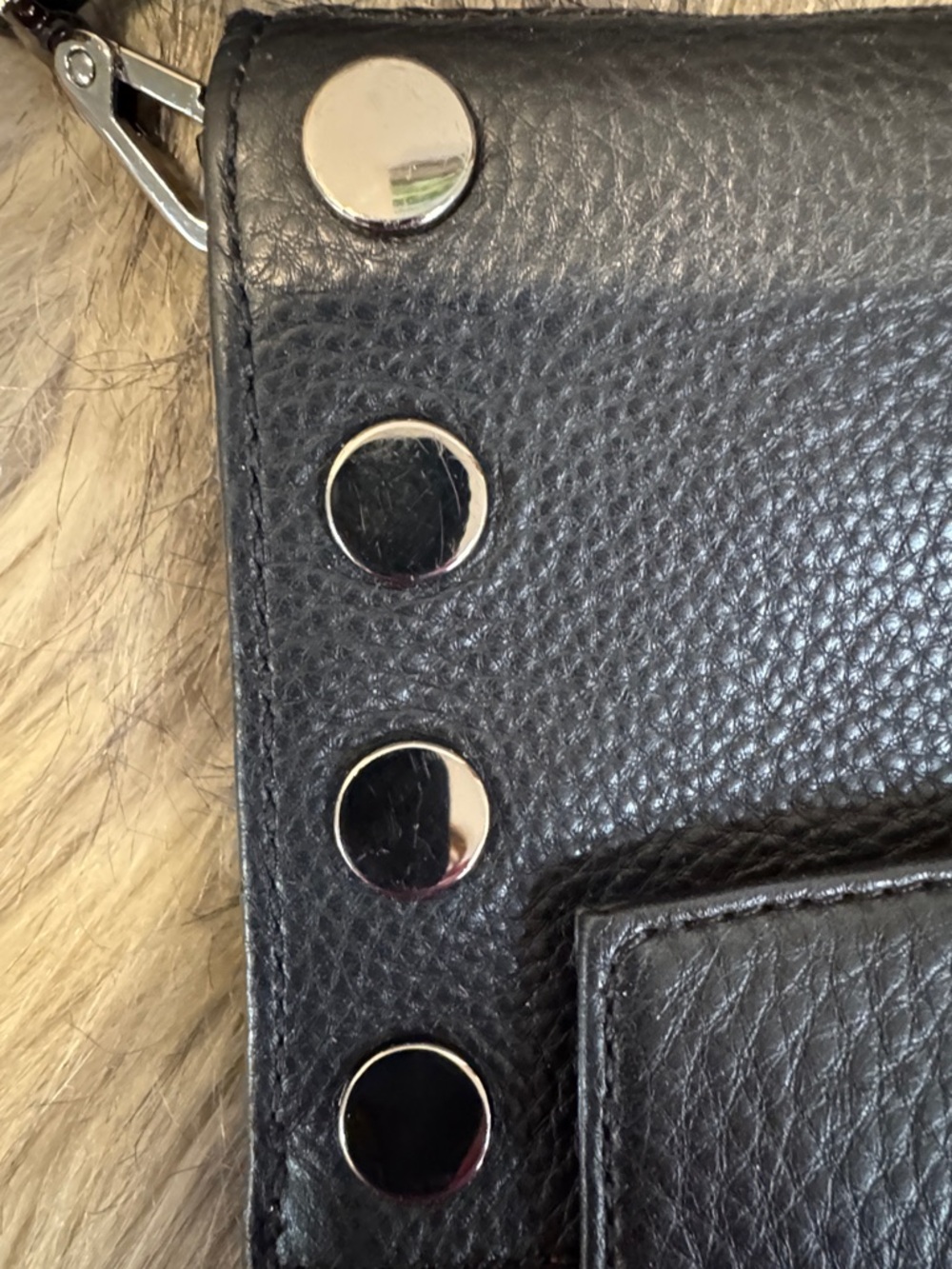 Hammitt Black Leather Crossbody Bag with Silver Studs PRICE FIRM - Picture 5 of 12